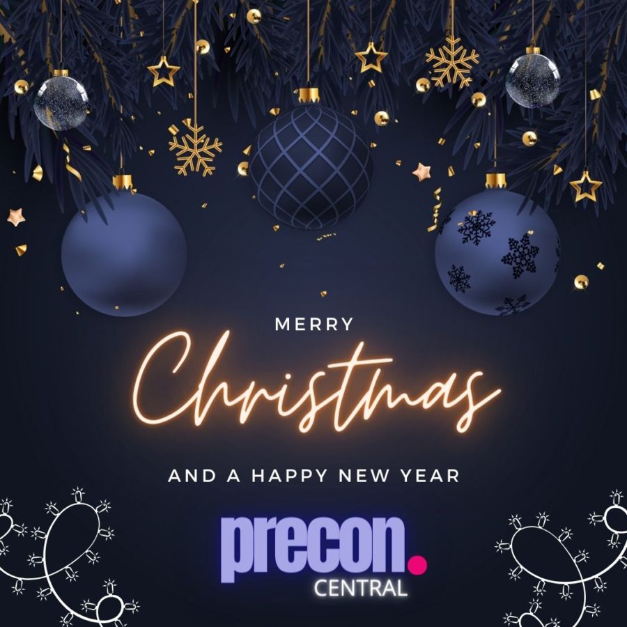 Glowing Merry Christmas and Happy New Years Greeting from PreConCentral.com