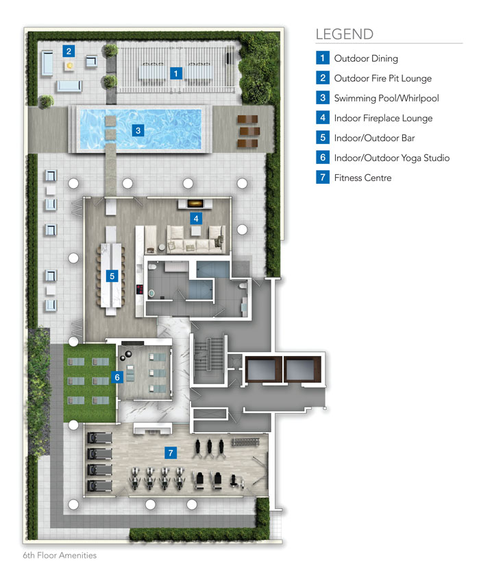 Amenities for Nautique-Residences-Burlington-Condo-amenities-6thfloor Assignment Sale