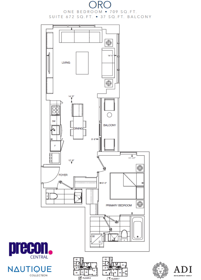 Nautique_Condo-Residences-Burlington-1Bedroom-2bath-Floorplans-For-Sale-Assignment