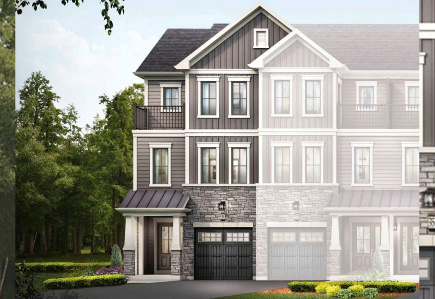 Empire Wyndfield Towns Exterior View of Castlebar Unit in Brantford